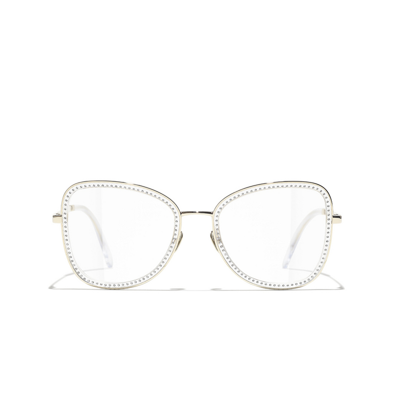 CHANEL square Eyeglasses C269 pale gold