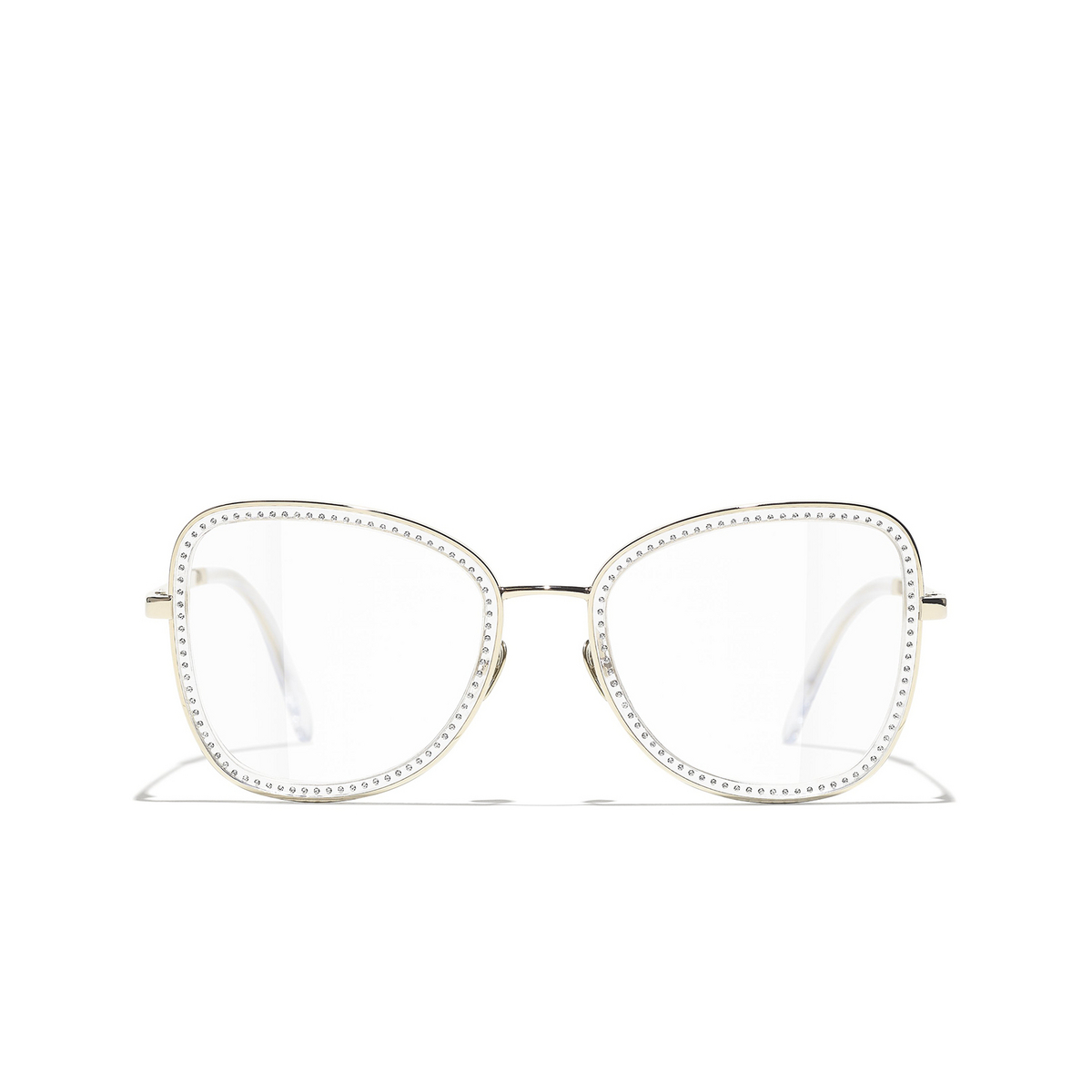 CHANEL square Eyeglasses C269 Pale Gold - front view