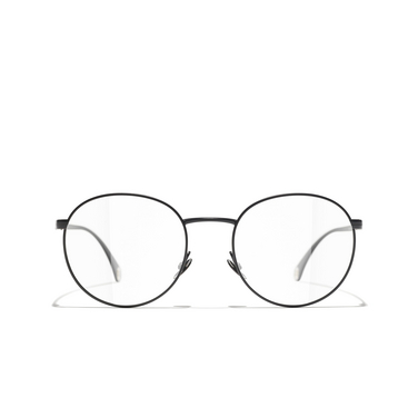 CHANEL oval Eyeglasses C101 black - front view