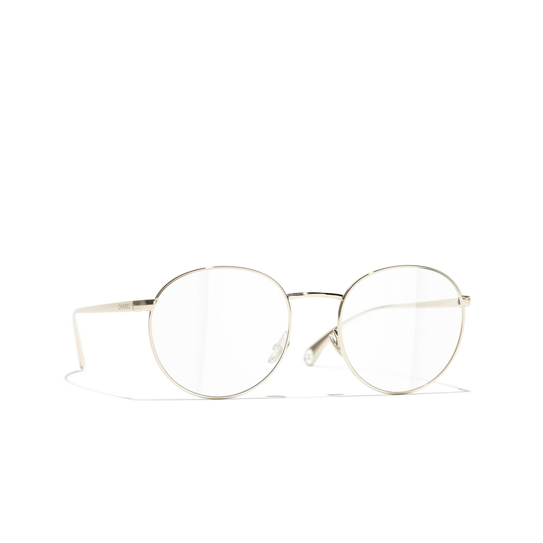 CHANEL oval Eyeglasses C395 gold