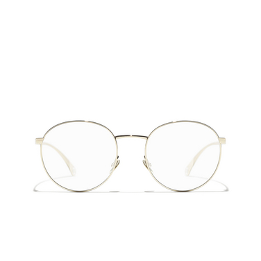 CHANEL oval Eyeglasses C395 gold - front view