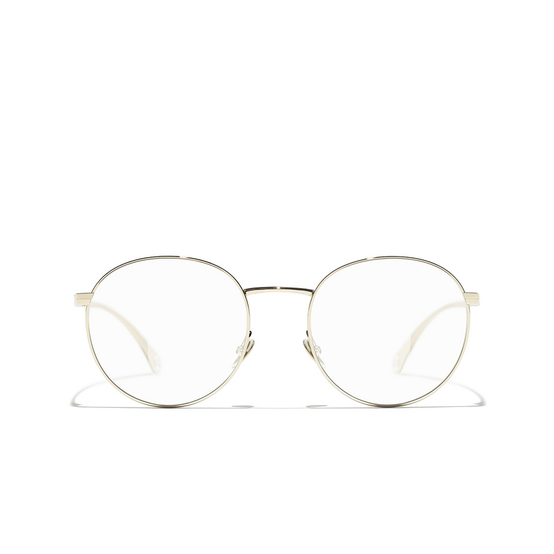 CHANEL oval Eyeglasses C395 gold
