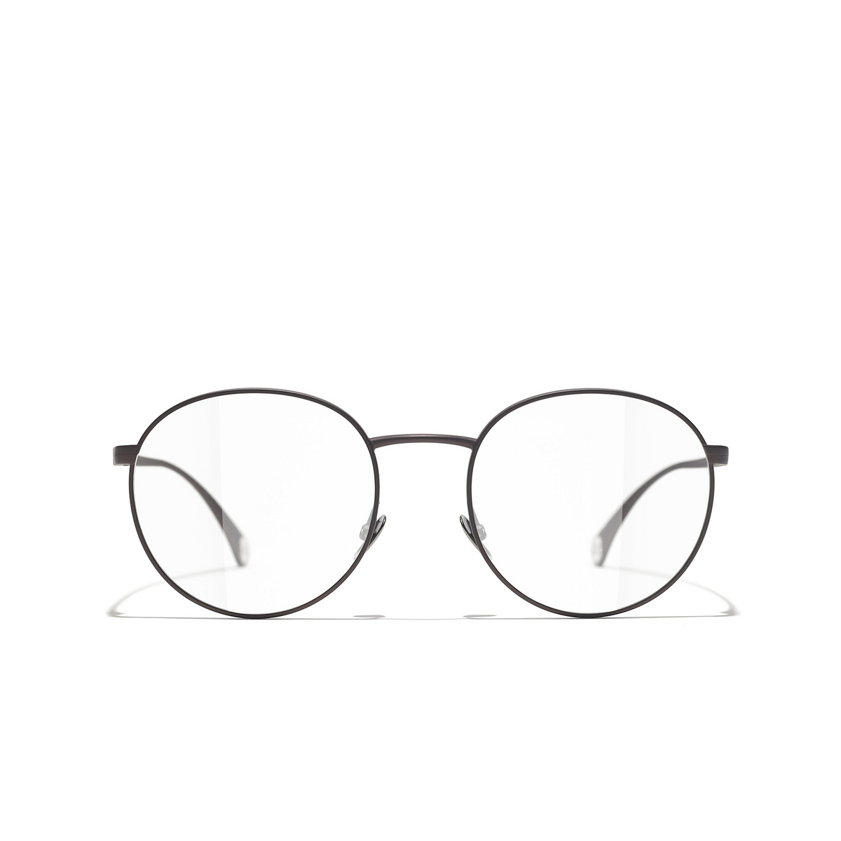 CHANEL oval Eyeglasses C479 Brown - front view