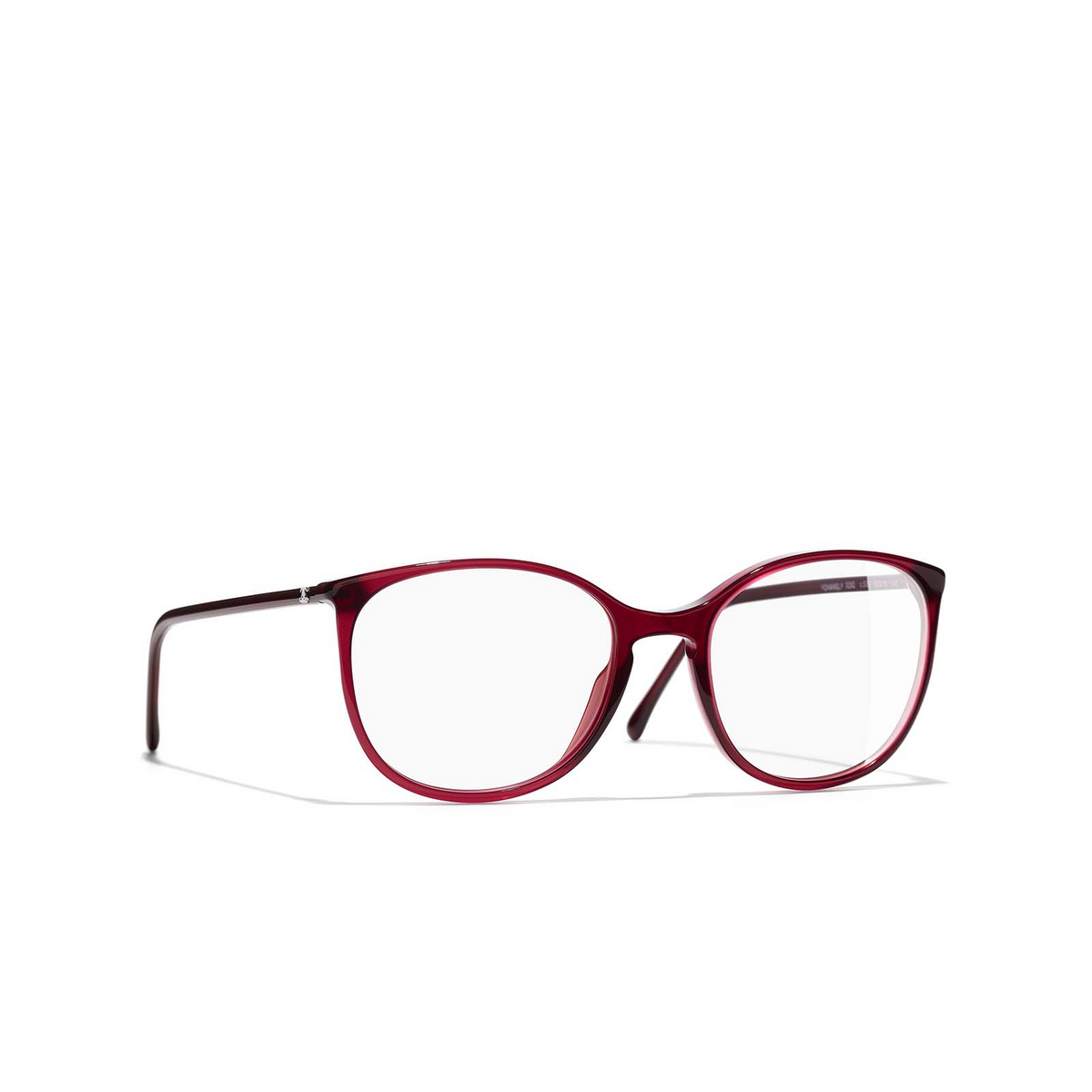 CHANEL round Eyeglasses C539 Red - three-quarters view