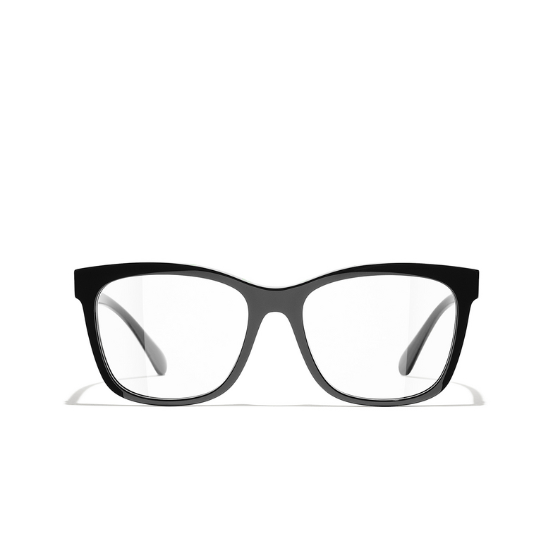 CHANEL square Eyeglasses 1710 black & green