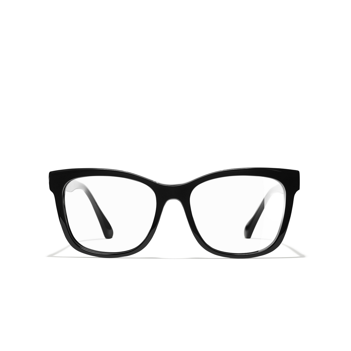 CHANEL square Eyeglasses C501 Black - front view