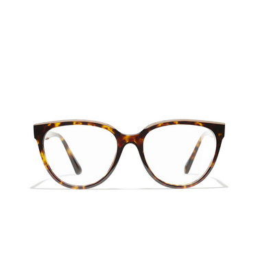 CHANEL butterfly Eyeglasses 1682 dark tortoise & beige - front view