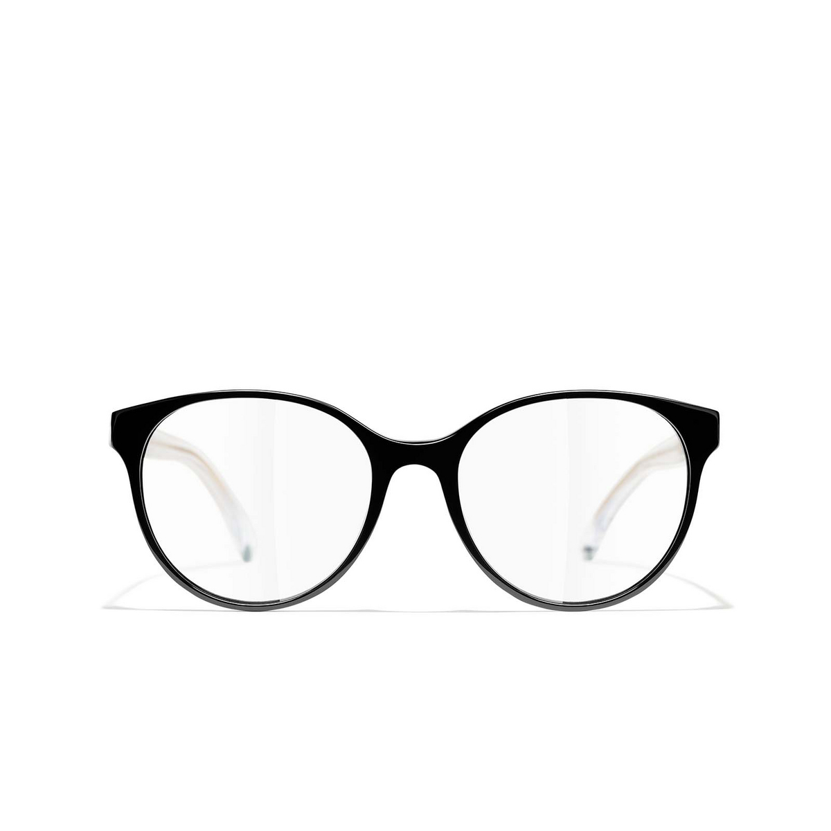 CHANEL pantos Eyeglasses C501 Black - front view