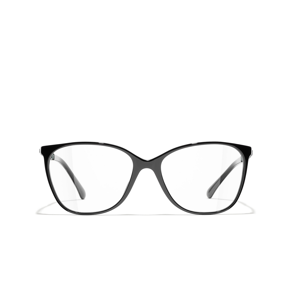 Occhiali quadrati CHANEL da vista 1710 Black & Green - frontale