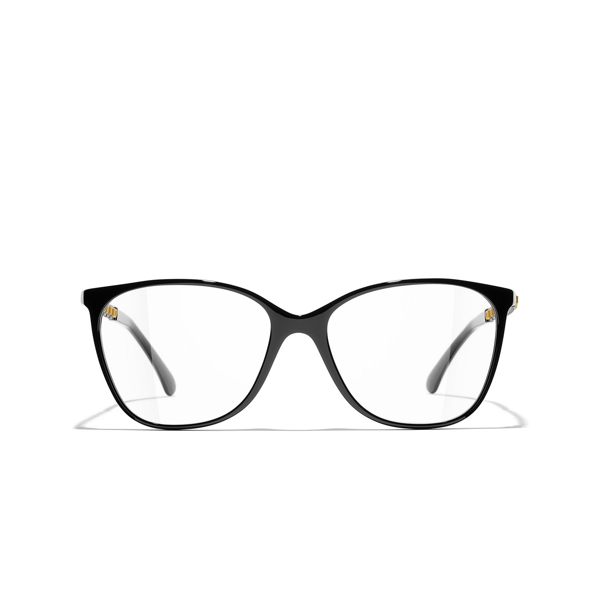 CHANEL square Eyeglasses 1712 Black & Yellow - front view
