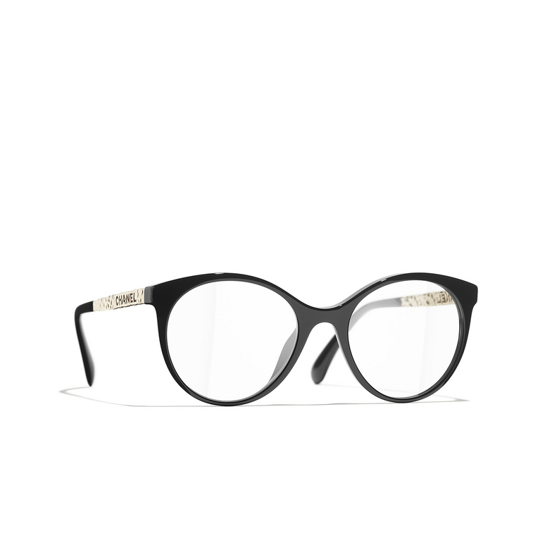 CHANEL pantos Eyeglasses C622 black & gold
