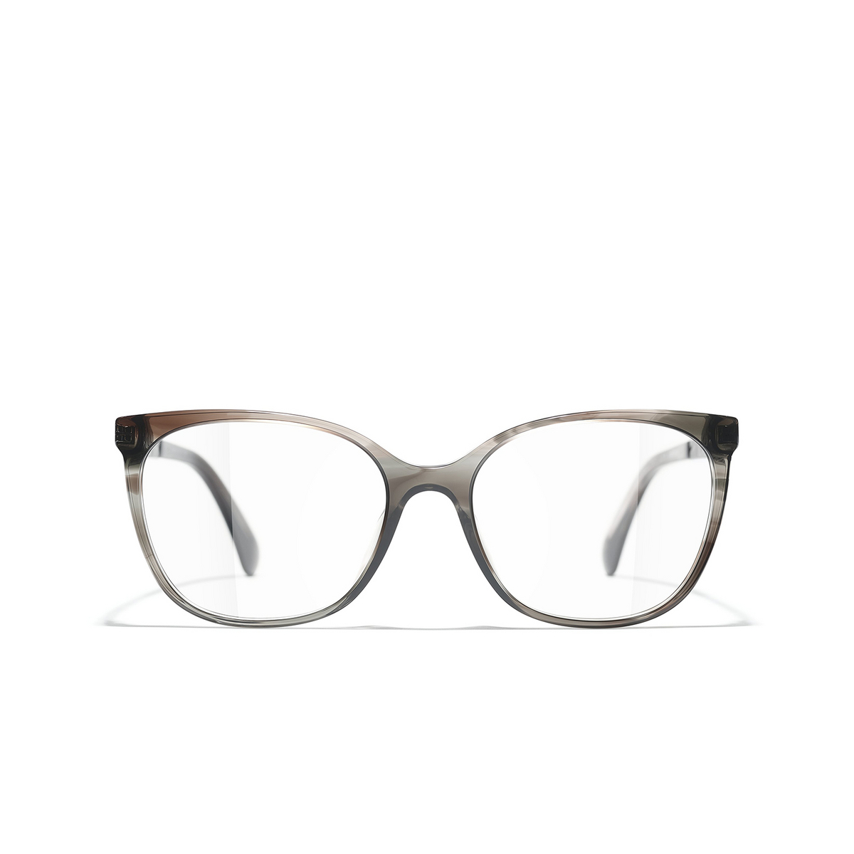 CHANEL square Eyeglasses 1678 Transparent Grey - front view