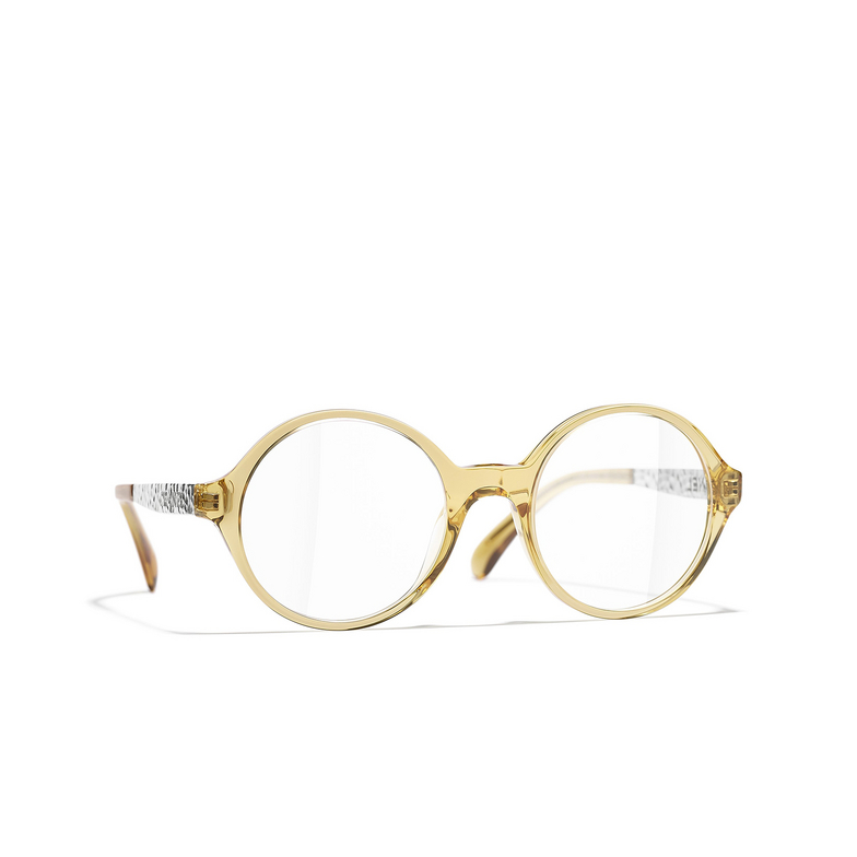 CHANEL round Eyeglasses 1688 yellow