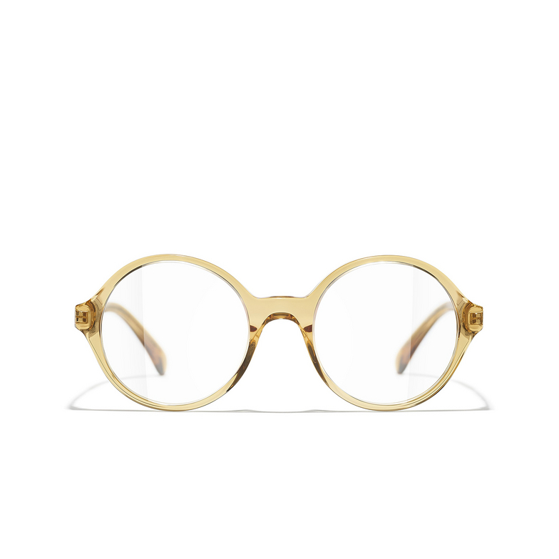 CHANEL round Eyeglasses 1688 yellow