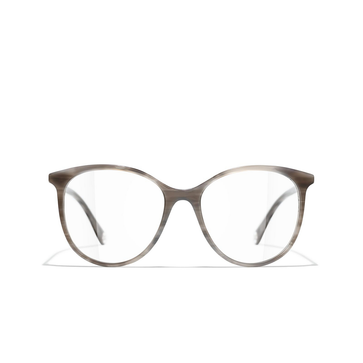 CHANEL pantos Eyeglasses 1687 Transparent Grey - front view