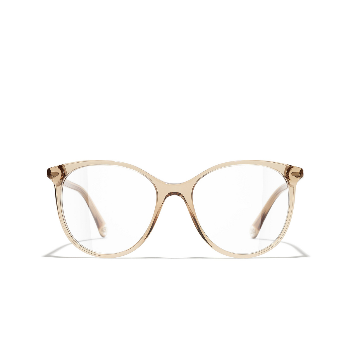 CHANEL pantos Eyeglasses 1708 Transparent Yellow - front view