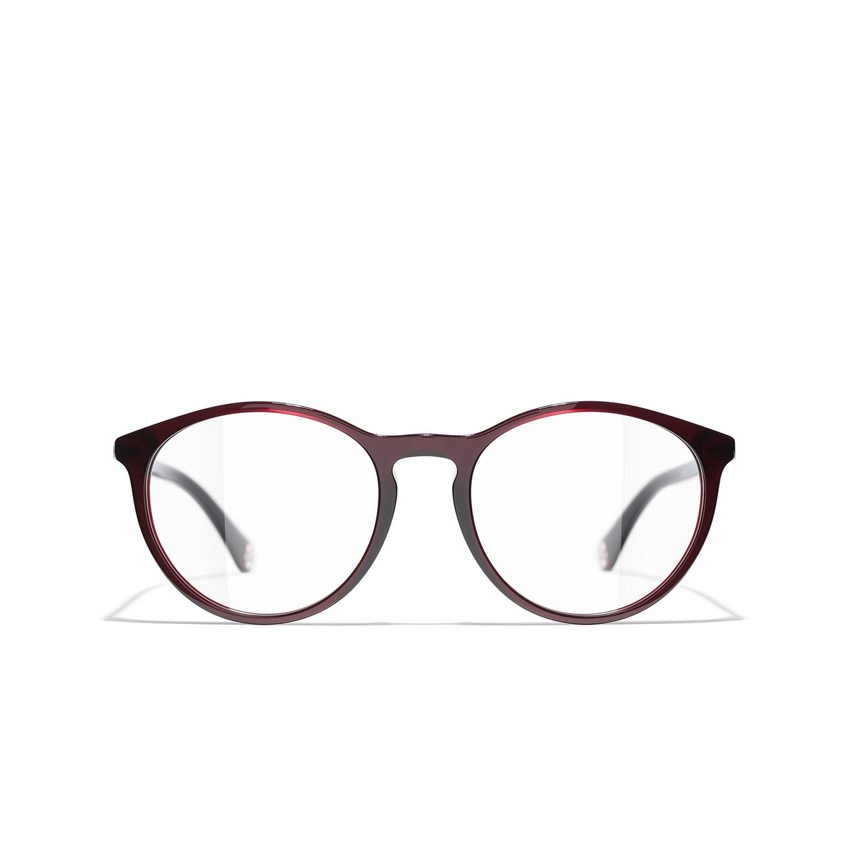 CHANEL pantos Eyeglasses 1673 Dark Red - front view