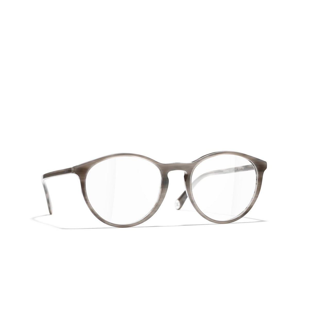 CHANEL pantos Eyeglasses 1687 Transparent Gray - three-quarters view