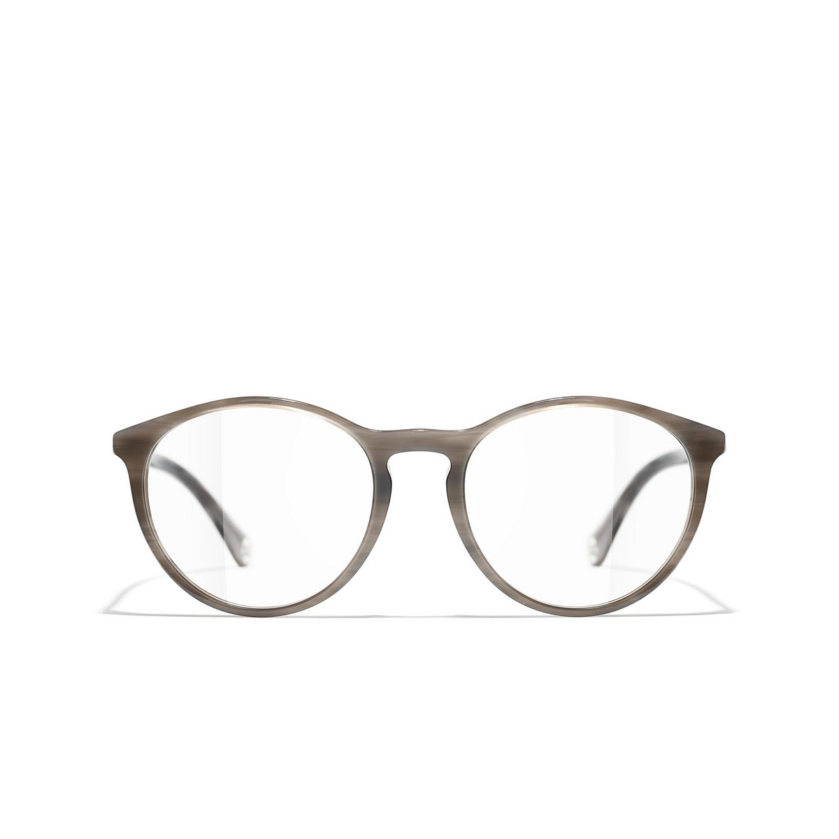 CHANEL pantos Eyeglasses 1687 Transparent Gray - front view