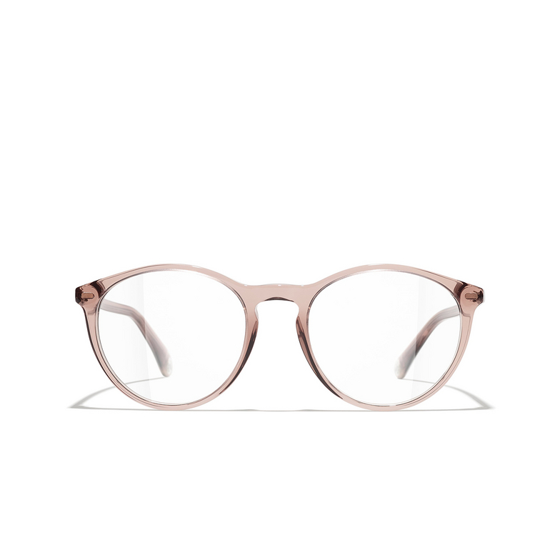 CHANEL pantos Eyeglasses 1709 transparent brown