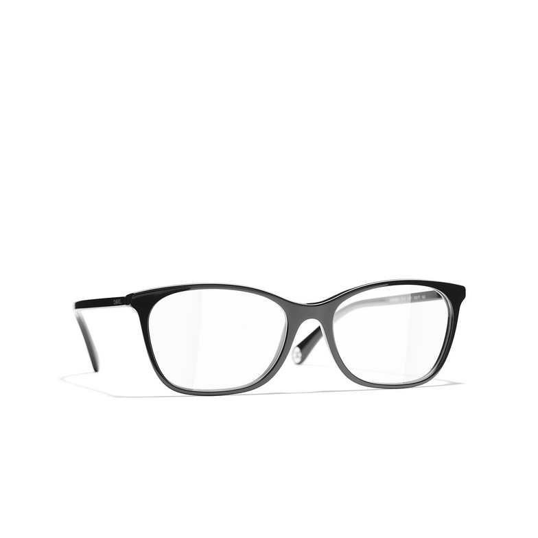CHANEL rectangle Eyeglasses C501 black