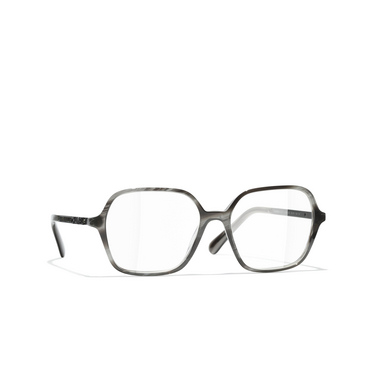 CHANEL square Eyeglasses 1694 light gray - three-quarters view