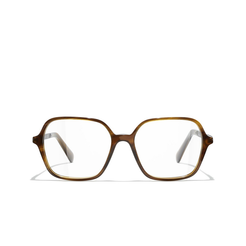 CHANEL square Eyeglasses 1695 brown