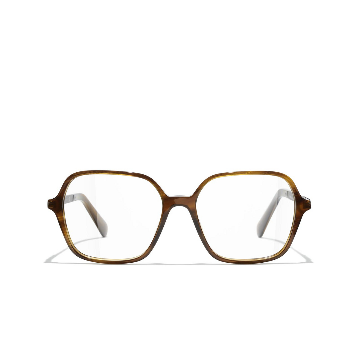 CHANEL square Eyeglasses 1695 Brown - front view