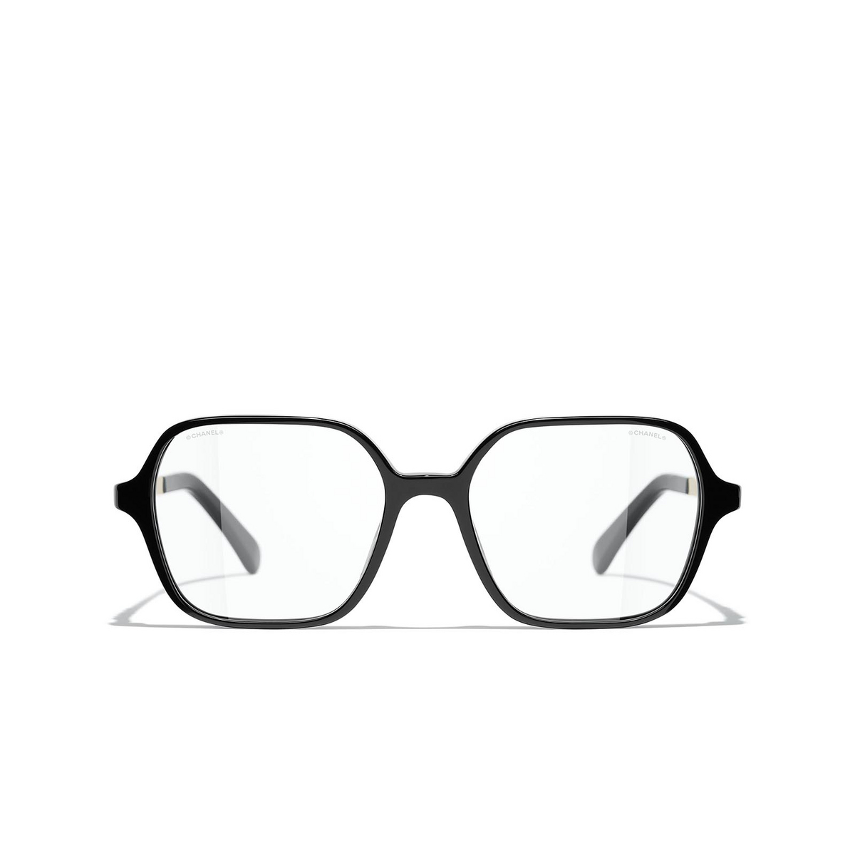 CHANEL square Eyeglasses C622SB Black - front view