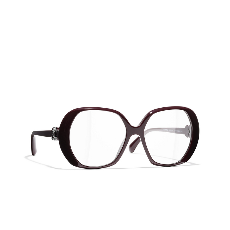 CHANEL square Eyeglasses 1448 black