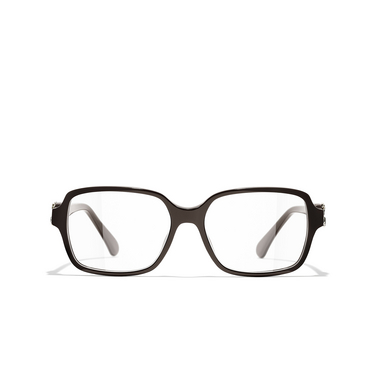 CHANEL square Eyeglasses 1460 brown - front view