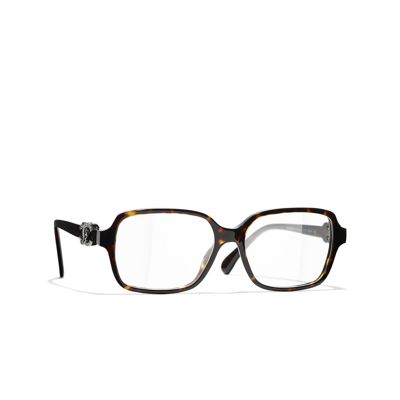 CHANEL square Eyeglasses C714 dark tortoise
