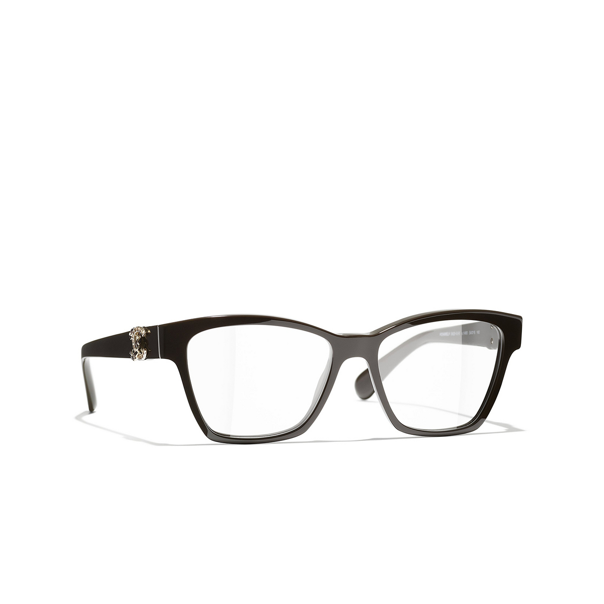 CHANEL cateye Eyeglasses 1460 Brown - three-quarters view