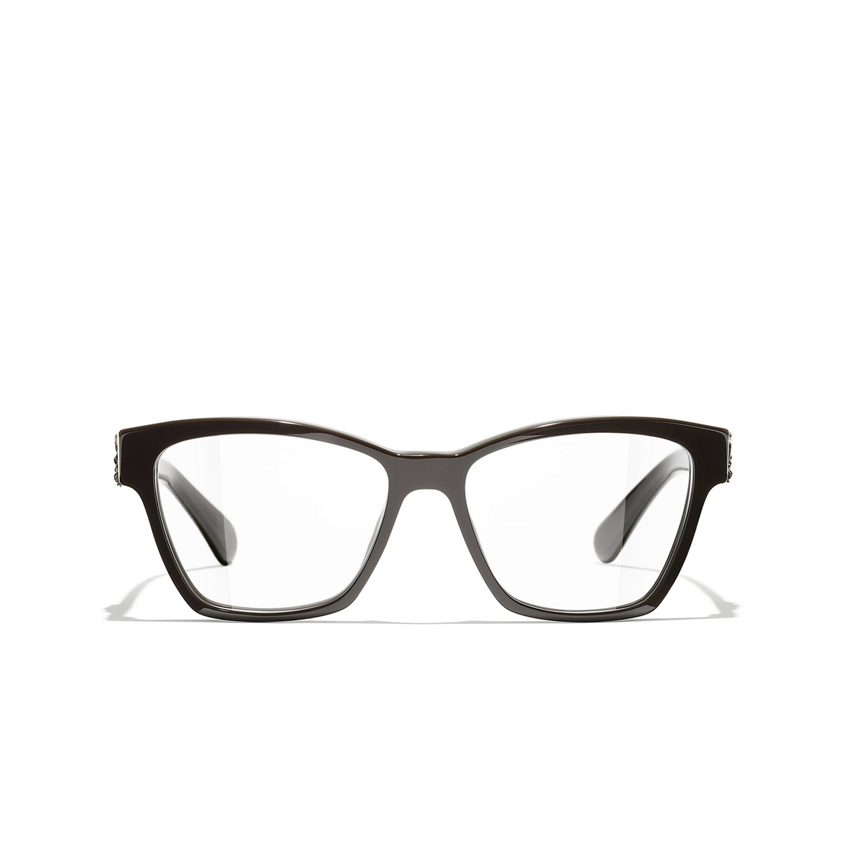 CHANEL cateye Eyeglasses 1460 Brown - front view
