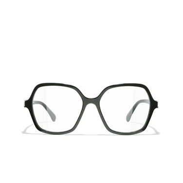 CHANEL square Eyeglasses 1702 dark green - front view