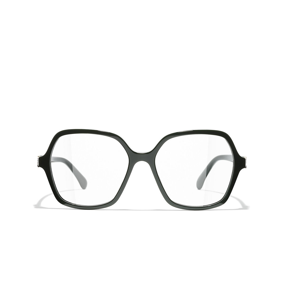 CHANEL square Eyeglasses 1702 Dark Green - front view