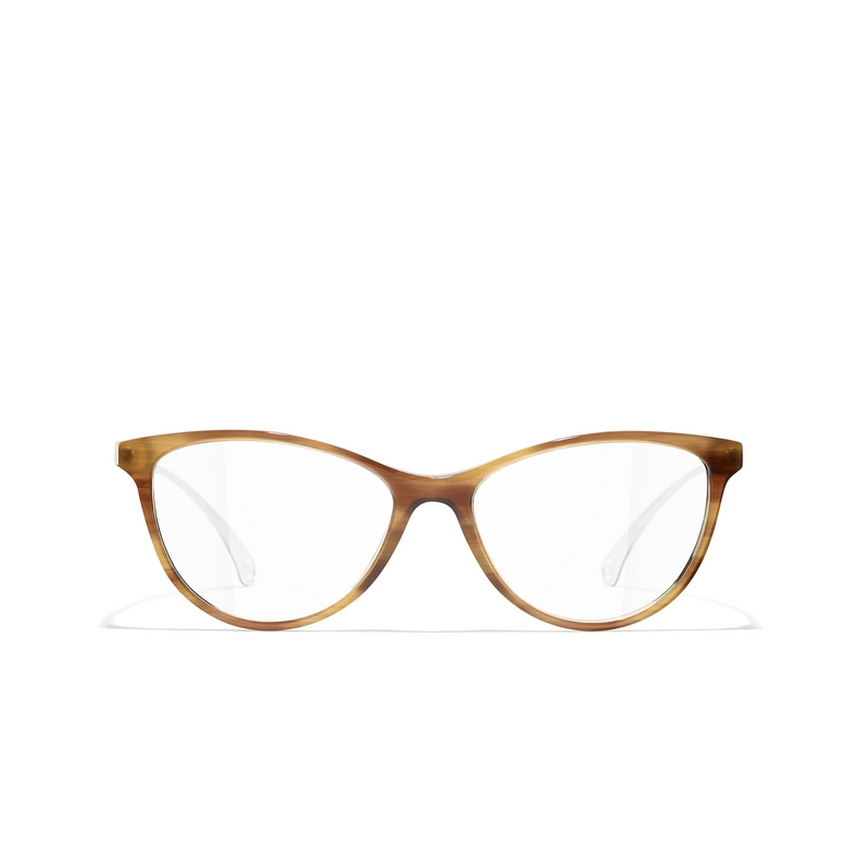 CHANEL cateye Eyeglasses 1698 brown