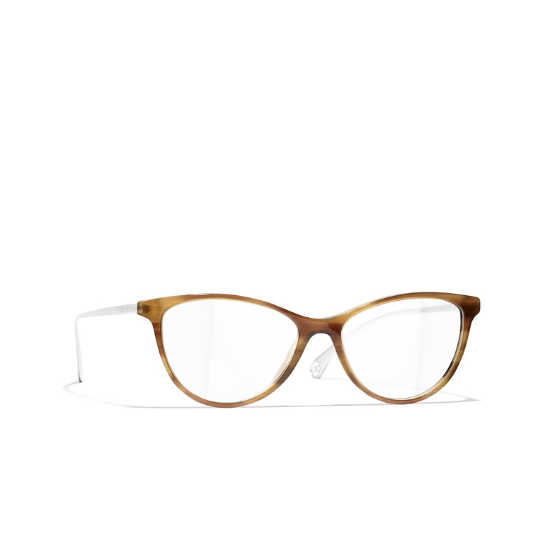 CHANEL cateye Eyeglasses 1698 brown