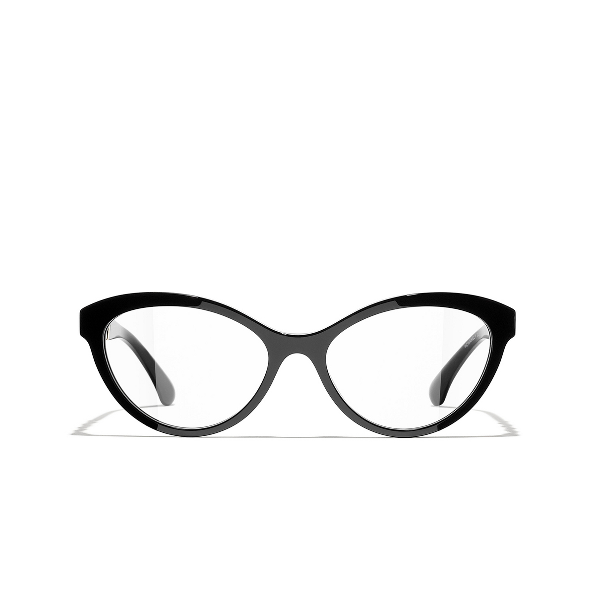 CHANEL cateye Eyeglasses C622 Black & Gold - front view
