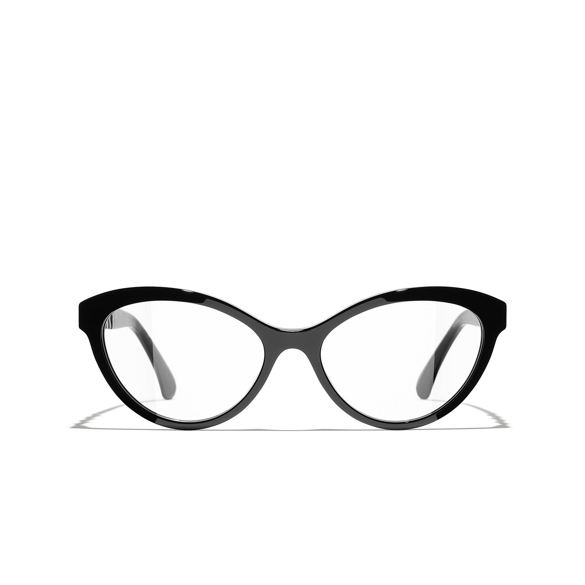 CHANEL cateye Eyeglasses C888 Black - front view
