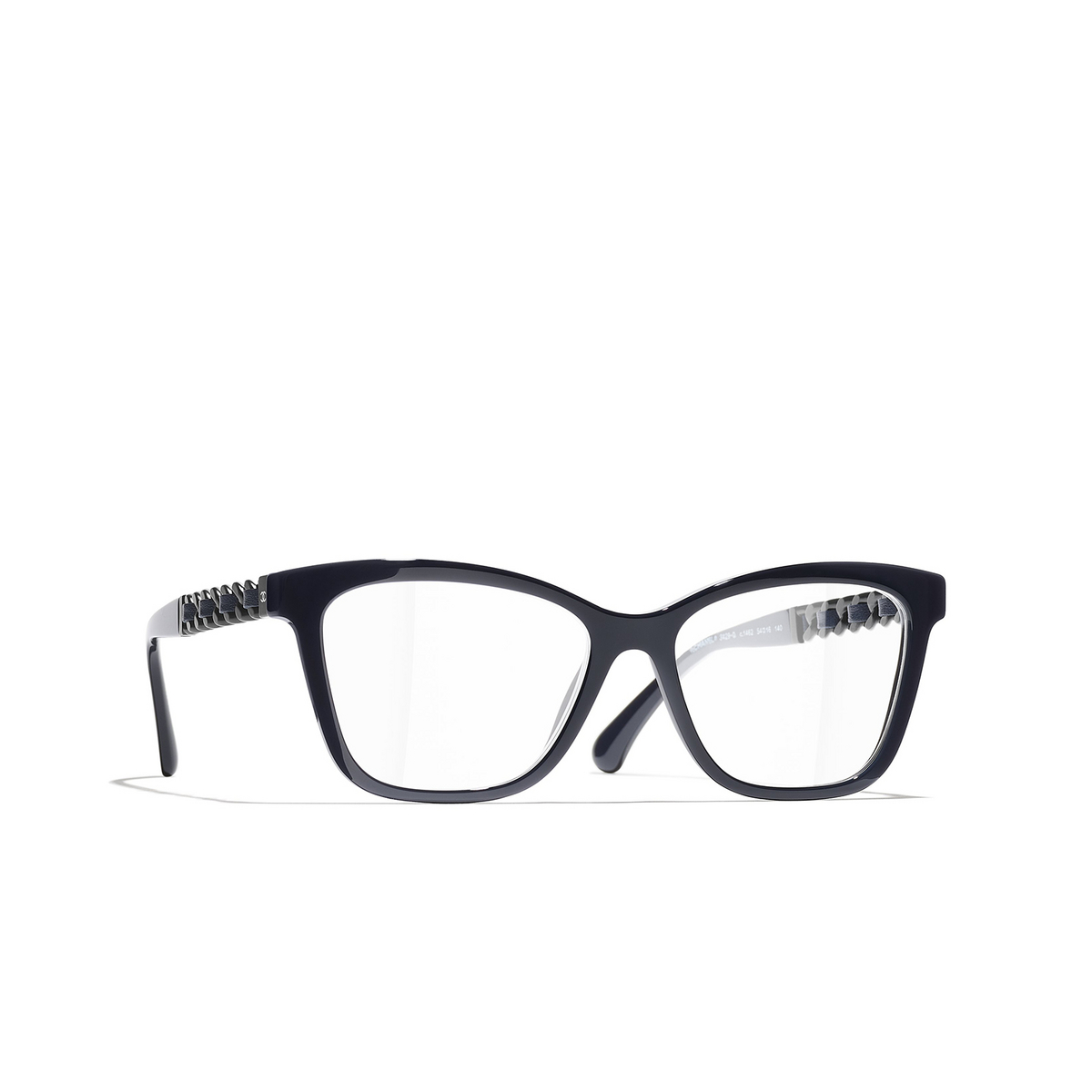 CHANEL square Eyeglasses 1462 Dark Blue