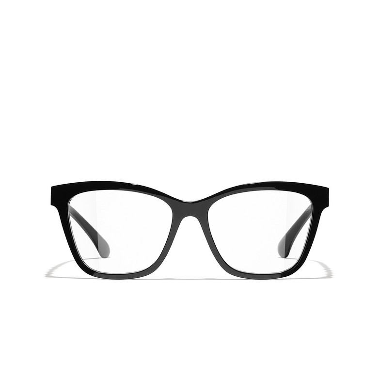 CHANEL square Eyeglasses C622 black & gold