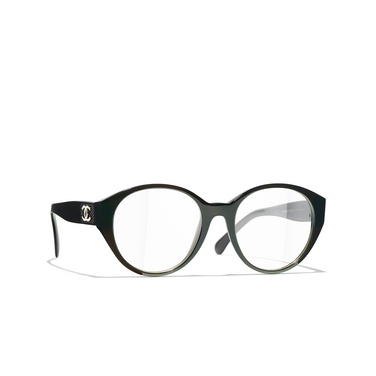 CHANEL round Eyeglasses 1707 green