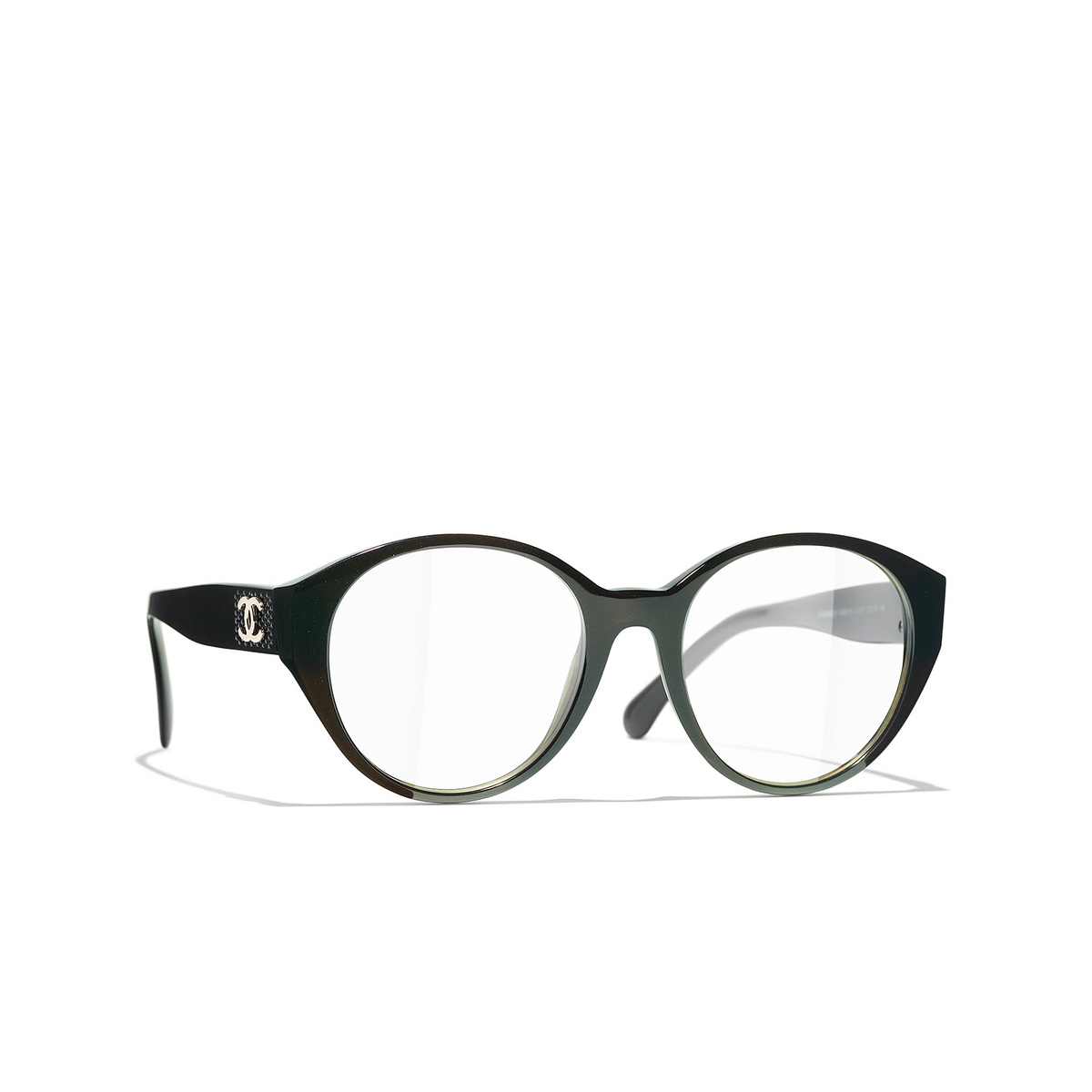 CHANEL round Eyeglasses 1707 Green
