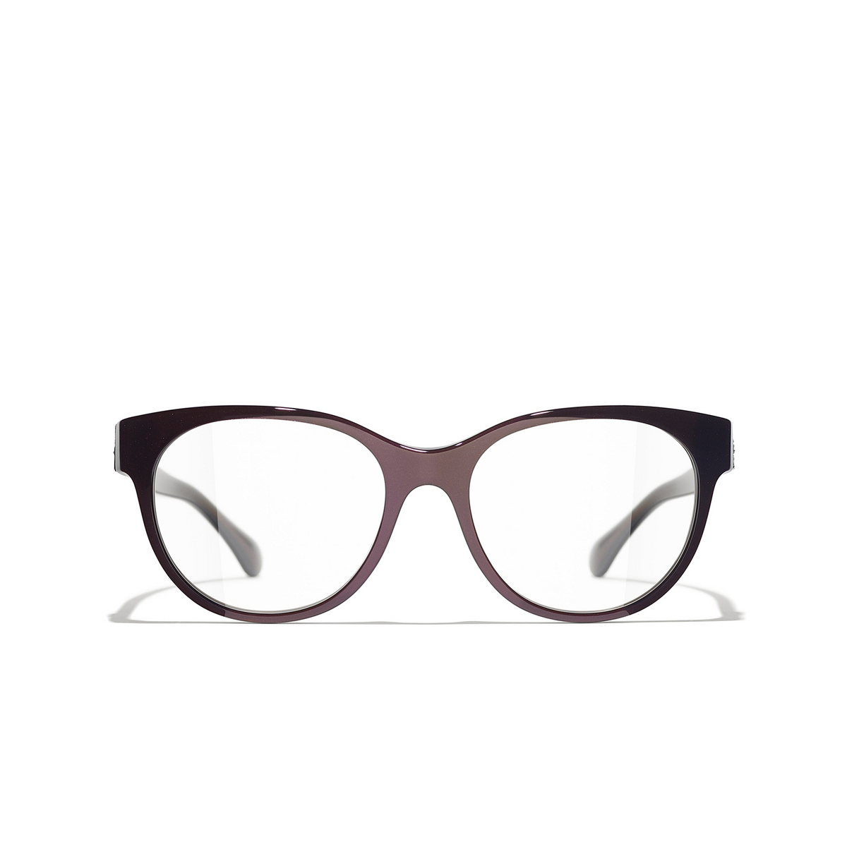 CHANEL butterfly Eyeglasses 1705 Red - front view
