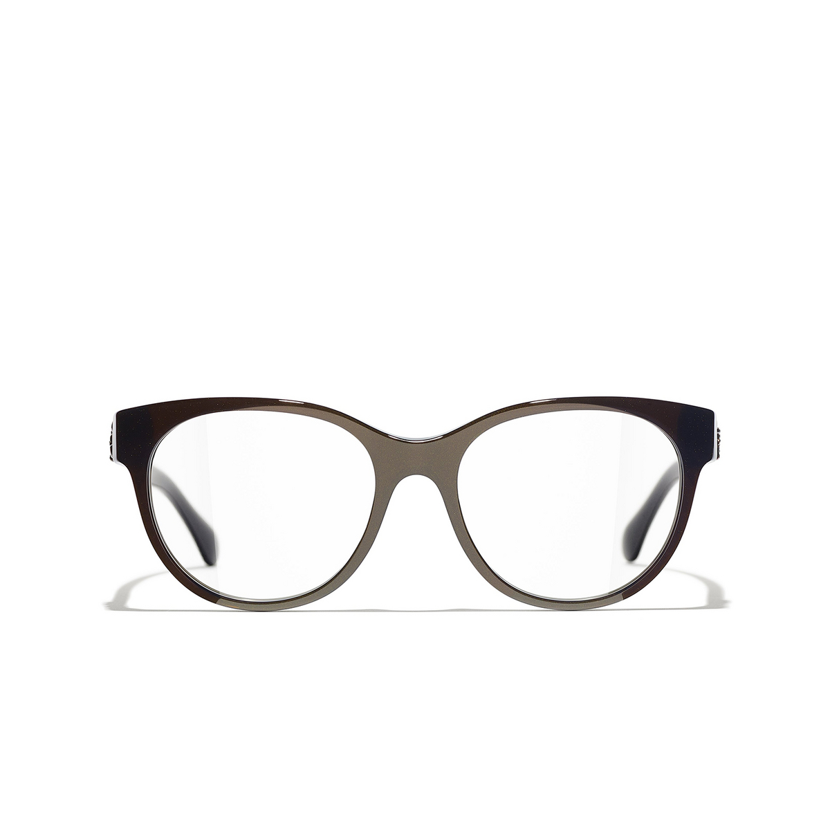 CHANEL butterfly Eyeglasses 1706 Brown - front view