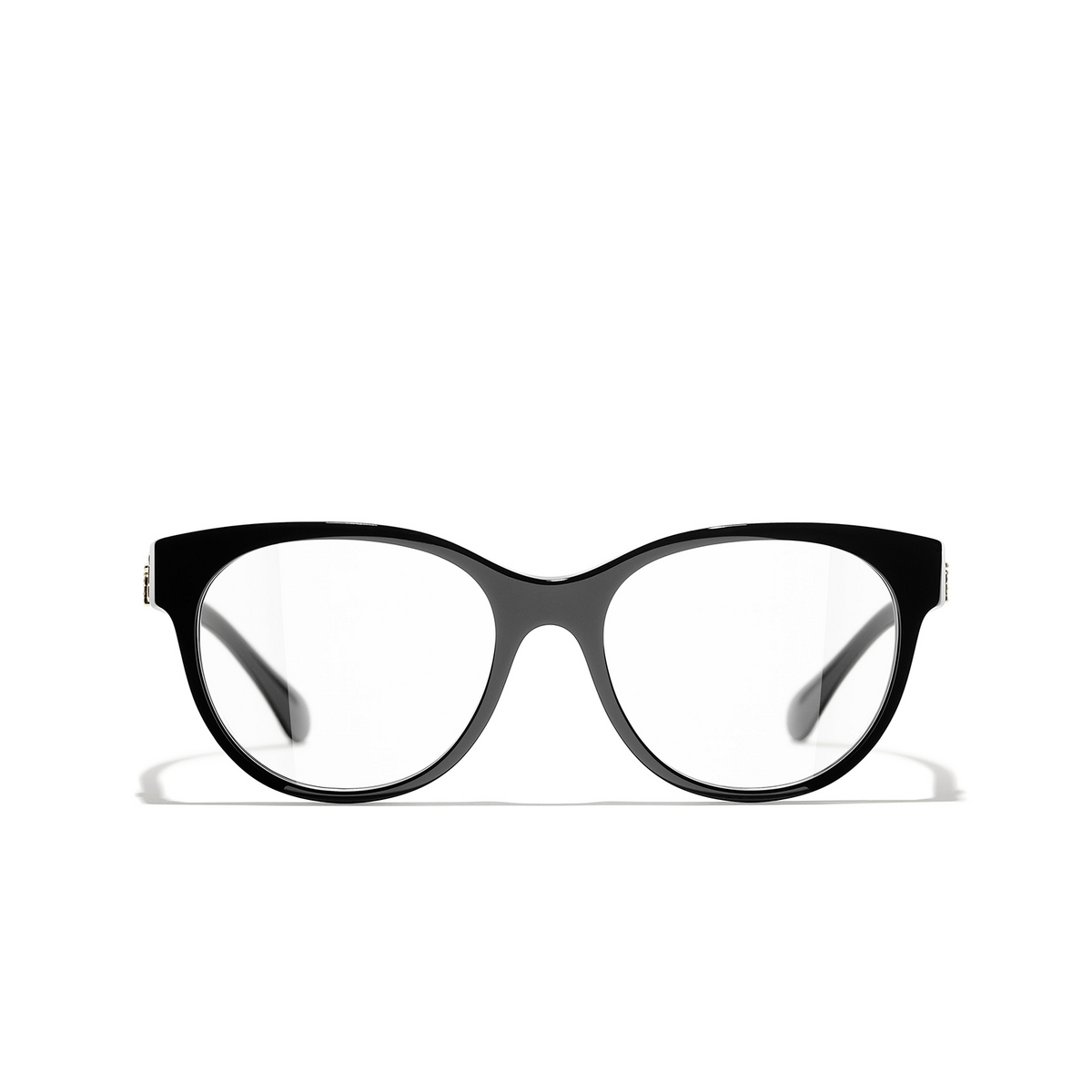 CHANEL butterfly Eyeglasses C622 Black - front view