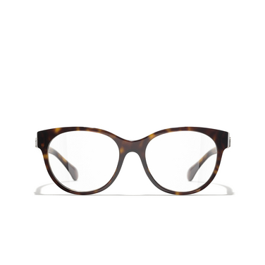 CHANEL butterfly Eyeglasses C714 dark tortoise - front view
