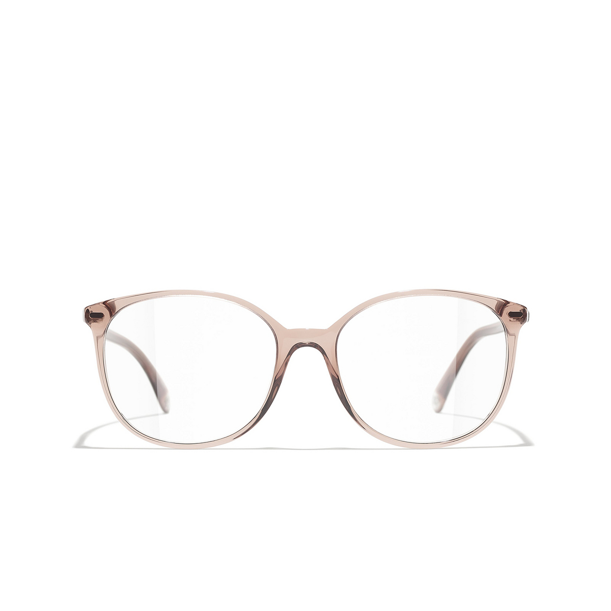 CHANEL pantos Eyeglasses 1709 Transparent Brown - front view