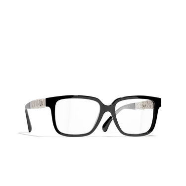 CHANEL square Eyeglasses 1082 black & white